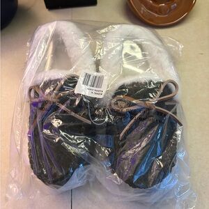 Cozy green and White Slippers